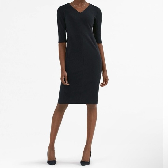 MM Lafleur The Mona Dress Navy Blue Ponte size 8 - Picture 1 of 7